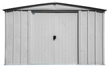 Arrow Classic Galvanized Steel Storage Shed, Flute Grey, 10-ft x 14-ft image 4