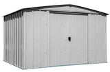 Arrow Classic Galvanized Steel Storage Shed, Flute Grey, 10-ft x 8-ft image 3