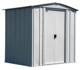Arrow Classic Galvanized Steel Storage Shed, Flute Grey, 6-ft x 5-ft image 2