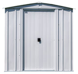 Arrow Classic Galvanized Steel Storage Shed, Flute Grey, 6-ft x 7-ft image 4