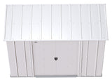 Arrow Classic Galvanized Steel Storage Shed, Flute Grey, 8-ft x 4-ft image 6