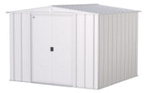 Arrow Classic Galvanized Steel Storage Shed, Flute Grey, 8-ft x 8-ft image 2