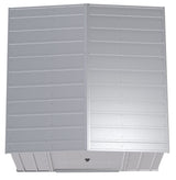 Arrow Classic Galvanized Steel Storage Shed, Flute Grey, 8-ft x 8-ft image 4