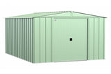 Arrow Classic Galvanized Steel Storage Shed, Sage Green, 10-ft x 14-ft image 2