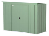 Arrow Classic Galvanized Steel Storage Shed, Sage Green, 8-ft x 4-ft image 2