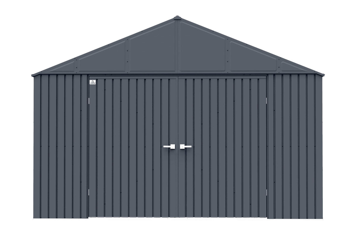 Arrow Elite 12x16-ft Anthracite Corrosion-Resistant Steel Storage Shed
