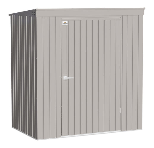 Arrow Elite Steel Storage Shed with Pent Roof, Cool Grey, 6-ft x 4-ft