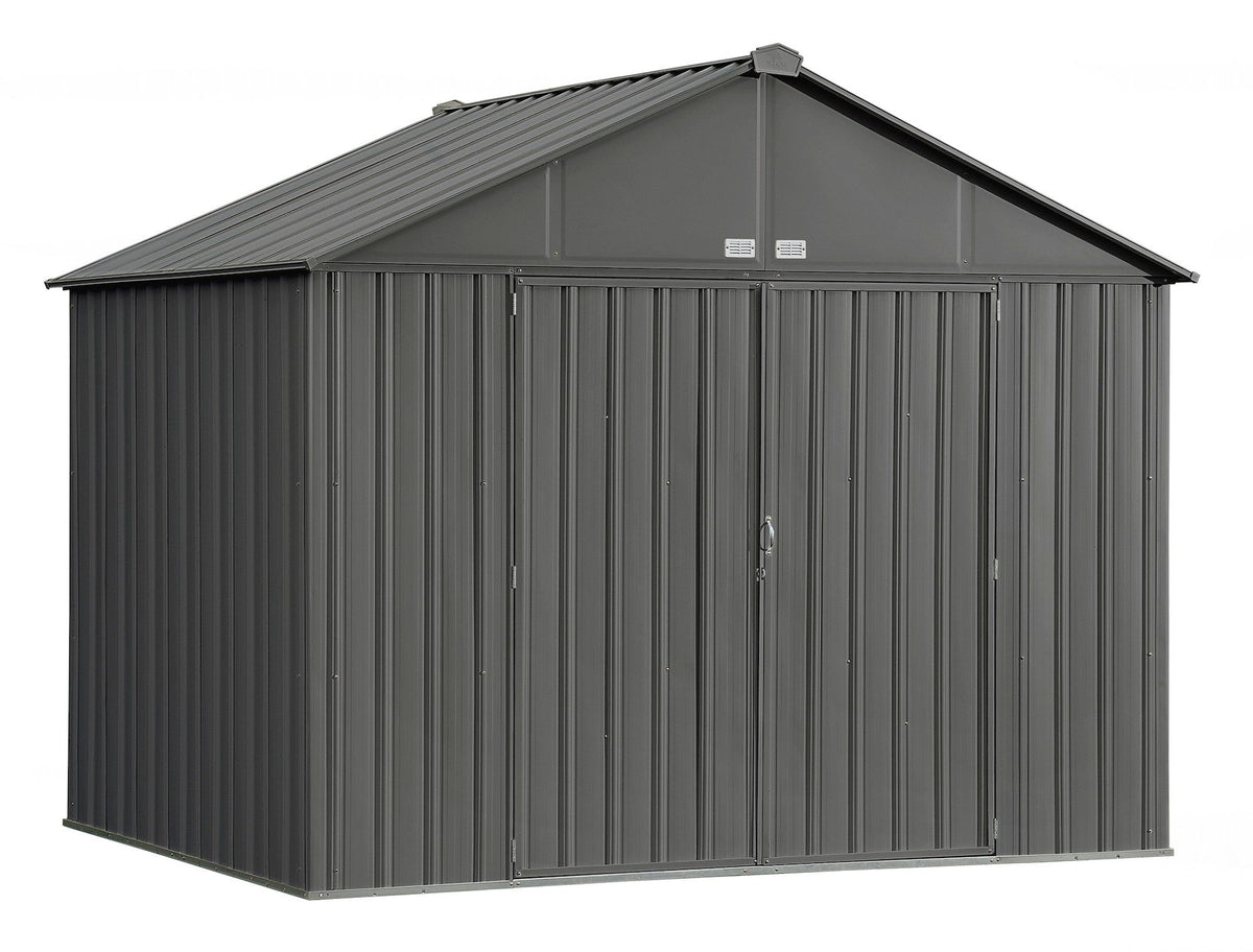 Arrow EZEE Galvanized Steel Storage Shed, Charcoal, 10-ft x 8-ft
