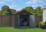Arrow EZEE Galvanized Steel Storage Shed, Charcoal, 10-ft x 8-ft image 7