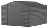 Arrow Select Galvanized Steel Storage Shed, Charcoal, 10-ft x 12-ft image 3
