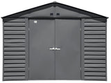 Arrow Select Galvanized Steel Storage Shed, Charcoal, 10-ft x 8-ft image 4