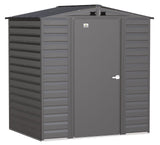 Arrow Select Galvanized Steel Storage Shed, Charcoal, 6-ft x 5-ft image 4