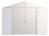 Arrow Select Galvanized Steel Storage Shed, Flute Grey, 10-ft x 12-ft