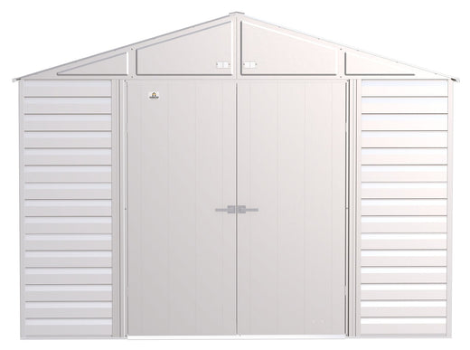 Arrow Select Galvanized Steel Storage Shed, Flute Grey, 10-ft x 12-ft