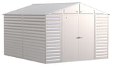 Arrow Select Galvanized Steel Storage Shed, Flute Grey, 10-ft x 12-ft image 2