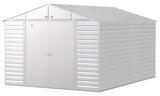 Arrow Select Galvanized Steel Storage Shed, Flute Grey, 10-ft x 14-ft