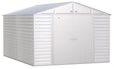 Arrow Select Galvanized Steel Storage Shed, Flute Grey, 10-ft x 14-ft image 2