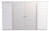 Arrow Select Galvanized Steel Storage Shed, Flute Grey, 10-ft x 4-ft image 4