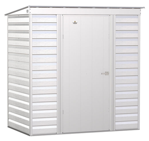 Arrow Select Galvanized Steel Storage Shed, Flute Grey, 6-ft x 4-ft