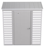 Arrow Select Galvanized Steel Storage Shed, Flute Grey, 6-ft x 4-ft image 5