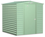 Arrow Select Galvanized Steel Storage Shed, Sage Green, 6-ft x 7-ft