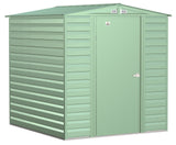Arrow Select Galvanized Steel Storage Shed, Sage Green, 6-ft x 7-ft image 4