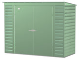 Arrow Select Galvanized Steel Storage Shed, Sage Green, 8-ft x 4-ft image 2