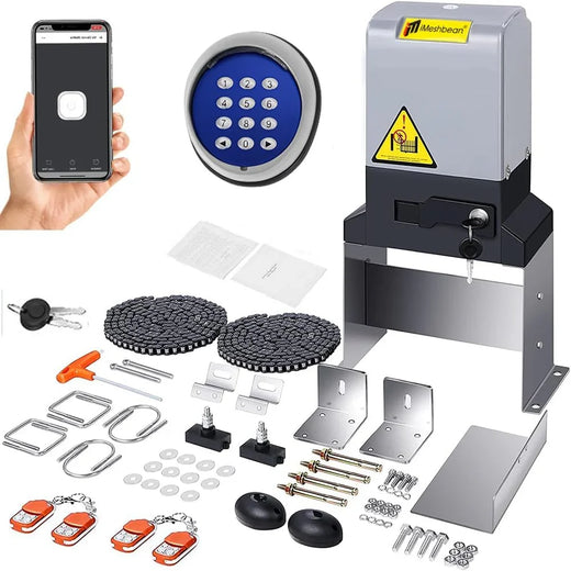 Automatic Sliding Door Opener (controlled Via App), Equipped with 4 Remote Controllers, 750-watt Electric Sliding Door Opener Motor Remote...