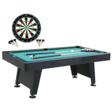 Barrington Billiard 84" Arcade Pool Table with Bonus Dartboard Set, Green for Home Organization