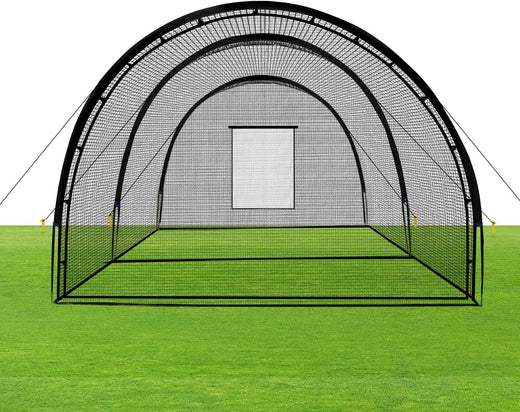 Baseball Batting Cage Net Batting Cages for Backyard Portable Baseball and Softball Batting Cages with Pitching Machine Hole and Detachable...