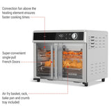 Black & Decker 12-in-1 French Door Digital Countertop Convection Oven with Air Fry, 6-Slices image 3