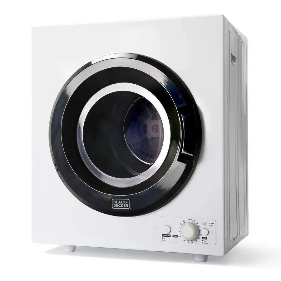 Black Decker 3.5 Cu. Ft. Portable Dryer – White Black for Home Use