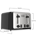 Black & Decker Extra Wide Slots Toaster with 7 Settings, 4-Slices image 5
