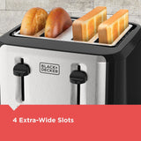 Black & Decker Extra Wide Slots Toaster with 7 Settings, 4-Slices image 8