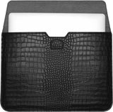 Black Faux Crocodile Laptop Sleeve Case for Home Office image 2