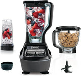 Blender, Mega Kitchen System, 1500W, 4 Functions for Smoothies, Processing, Dough, Drinks & More, with 72 Blender Pitcher, 64 Processor Bowl,...