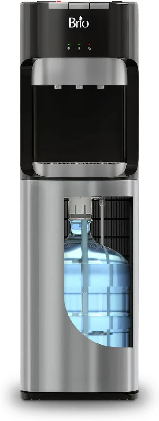 Bottom Loading Water Cooler Dispenser for 5 Gallon Bottles - 3 Temperatures with Hot, Room & Cold Spouts, Child Safety Lock, LED Display with...