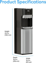 Bottom Loading Water Cooler Dispenser for 5 Gallon Bottles - 3 Temperatures with Hot, Room & Cold Spouts, Child Safety Lock, LED Display with... image 2