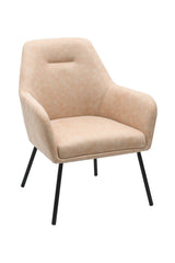 Brassex Arya Vintage Beige Tufted Fabric Upholstered Dining Chair image 2
