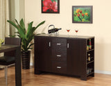 Brassex Ashton Freestanding Dining Buffet/Server with Storage, Dark Cherry image 3