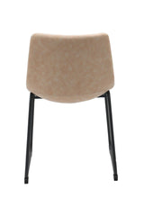 Brassex Rachel Vintage Beige Fabric Upholstered Dining Chair, 2-pc image 8