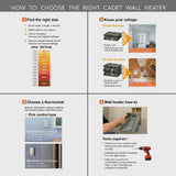 Cadet Energy Plus Wall Heater, Digital Thermostat, 240/208/120V, White image 4