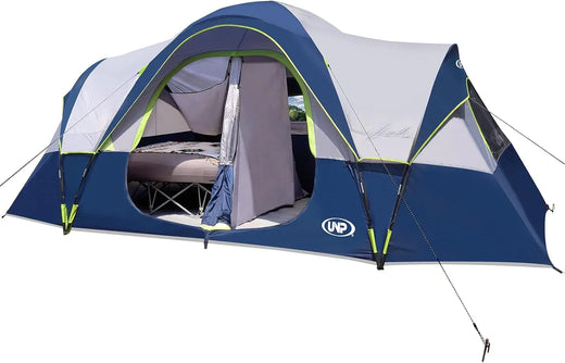 Camping Tent 10-Person-Family Tents, Parties, Music Festival Tent, Big, Easy Up, 5 Large Mesh Windows, Double Layer, 2 Room, Waterproof,...