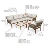 CANVAS Baffin All-Weather Wicker Outdoor/Patio Conversation Set with Custom Fit Cover image 4