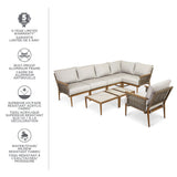 CANVAS Baffin All-Weather Wicker Outdoor/Patio Conversation Set with Custom Fit Cover image 5