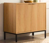 Canvas Byward Scallop Accent Cabinet Oak image 5