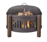 Canvas Campobello Round Wood Burning Outdoor Fire Bowl/Fire Pit, 31 x 24-in image 7