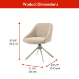 CANVAS Chester Swivel Office Chair, Greige image 3