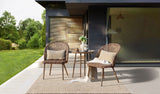 CANVAS Grayling Wicker Outdoor Patio Chat Set with Padded Cushions, Brown, 3-pc image 8