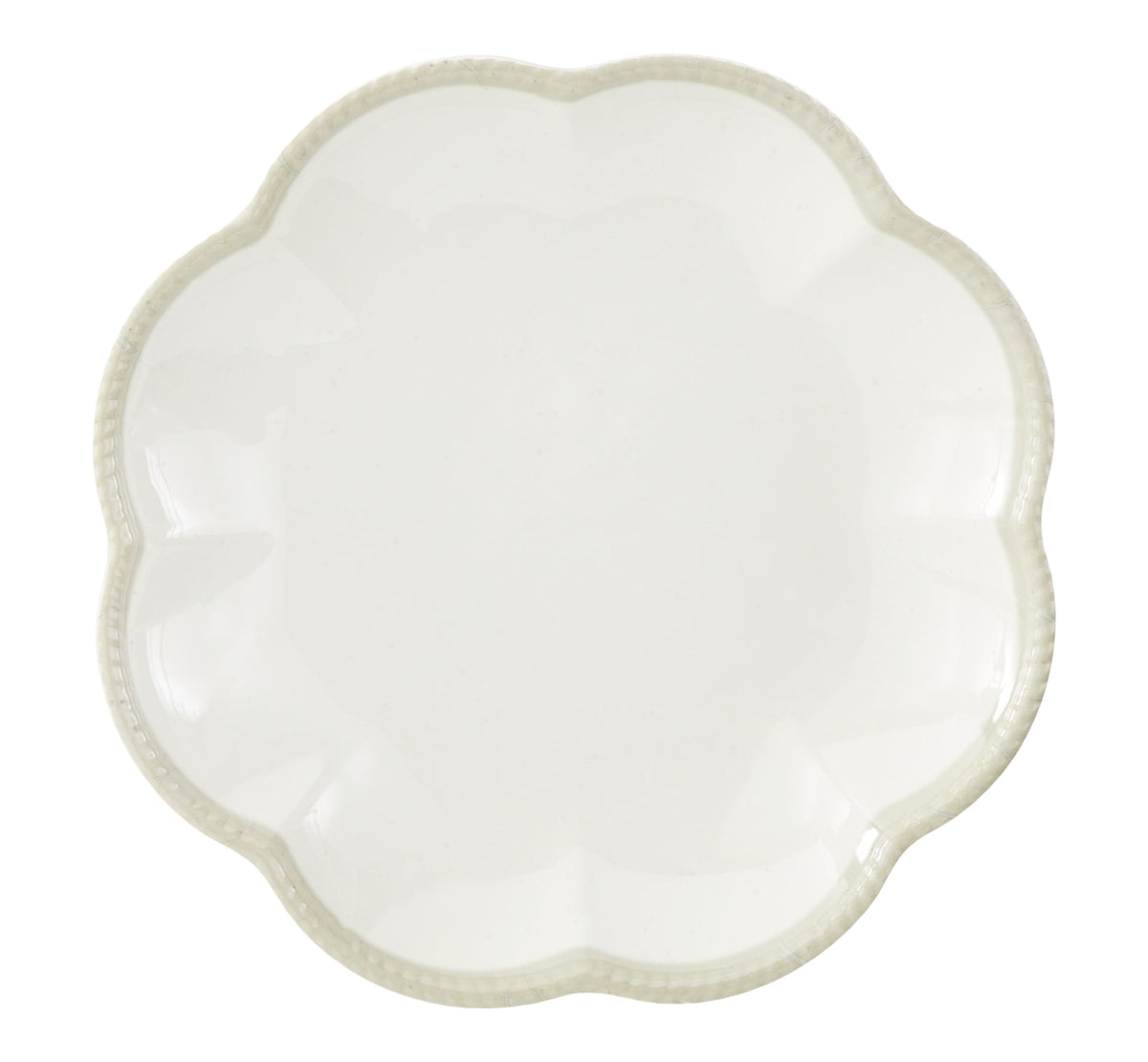 CANVAS Scalloped Side Plate, BPA-free, Plastic, Ivory Colour